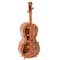 Vintiquewise 4.5 Feet Tall Violin Shaped Cabinet With 2 Shelf and Acrylic Clear Double Door QI003770 - alternate 1